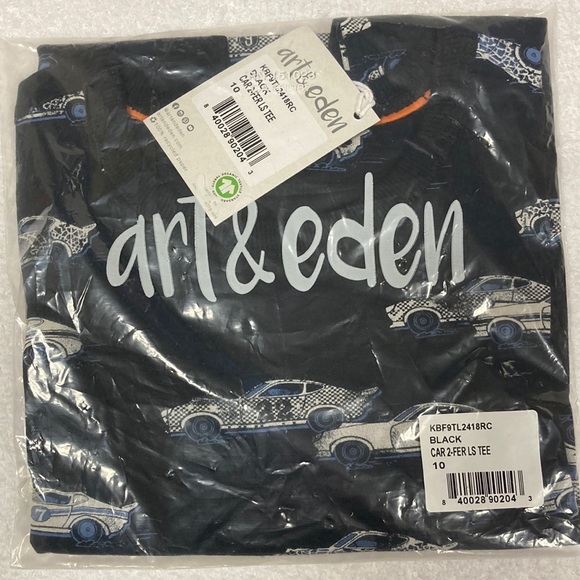 NWT Art & Eden race car long sleeve tee size 10 - Picture 1 of 9